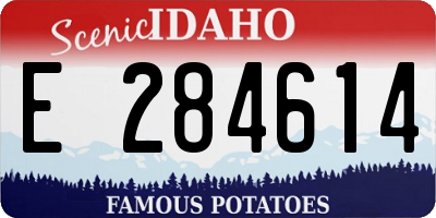 ID license plate E284614