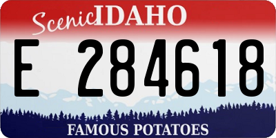 ID license plate E284618
