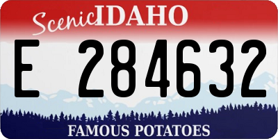 ID license plate E284632