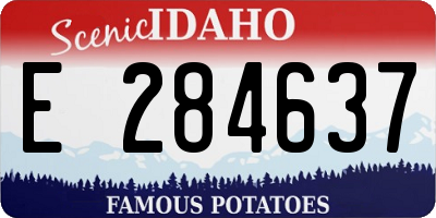ID license plate E284637