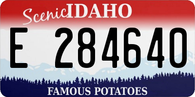 ID license plate E284640