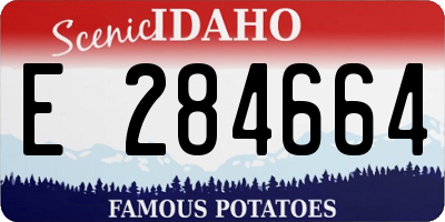 ID license plate E284664