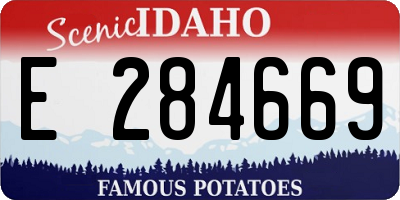 ID license plate E284669