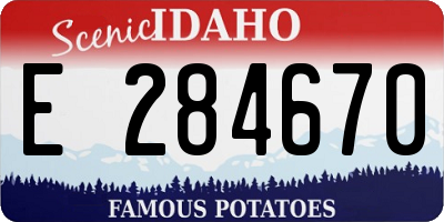ID license plate E284670