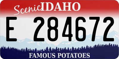ID license plate E284672