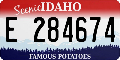 ID license plate E284674