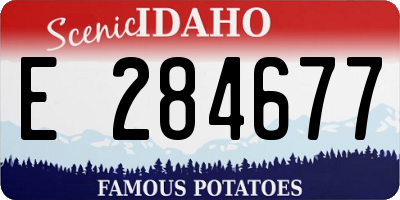 ID license plate E284677