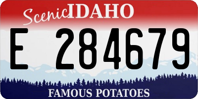 ID license plate E284679