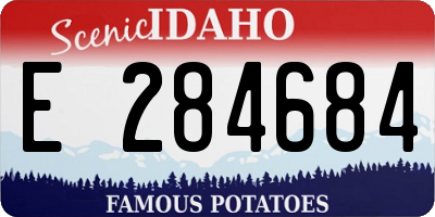 ID license plate E284684