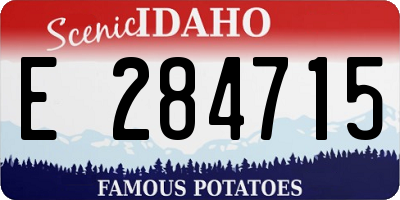 ID license plate E284715