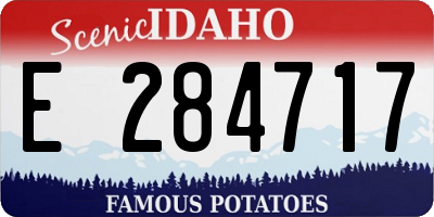ID license plate E284717