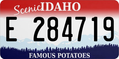 ID license plate E284719