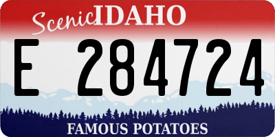 ID license plate E284724