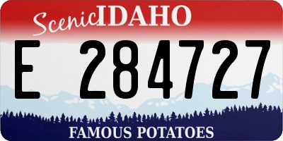 ID license plate E284727