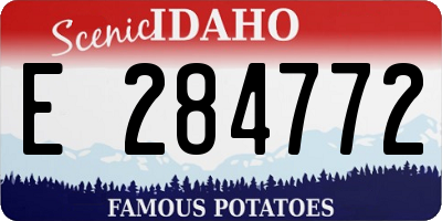 ID license plate E284772