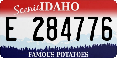 ID license plate E284776