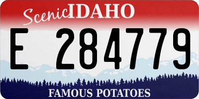 ID license plate E284779
