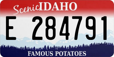 ID license plate E284791