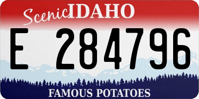 ID license plate E284796