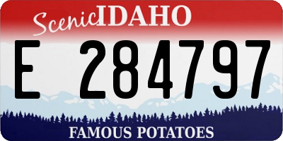 ID license plate E284797