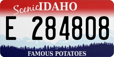 ID license plate E284808