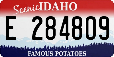 ID license plate E284809