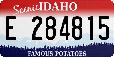 ID license plate E284815