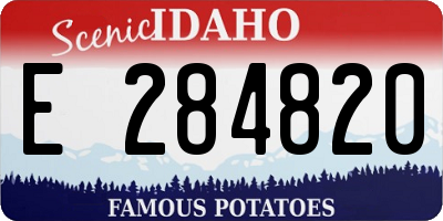 ID license plate E284820