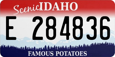 ID license plate E284836