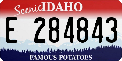ID license plate E284843