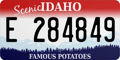 ID license plate E284849