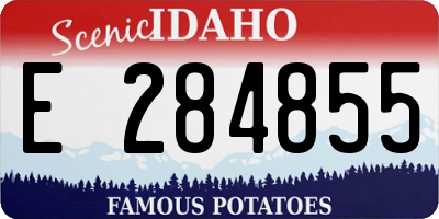 ID license plate E284855