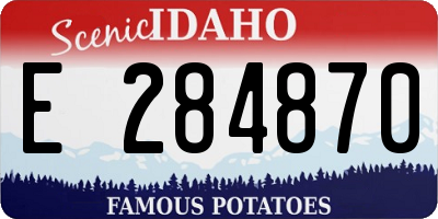 ID license plate E284870