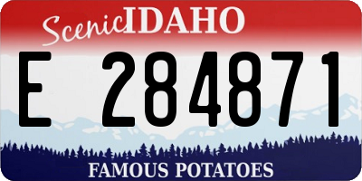 ID license plate E284871