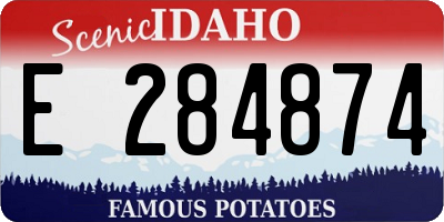 ID license plate E284874