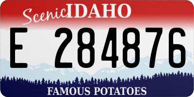 ID license plate E284876