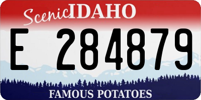 ID license plate E284879