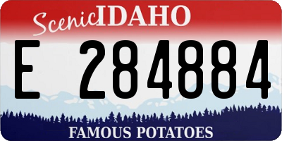 ID license plate E284884