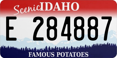 ID license plate E284887