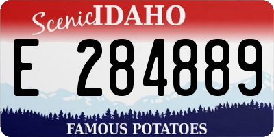 ID license plate E284889