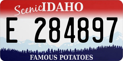 ID license plate E284897