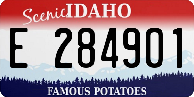 ID license plate E284901