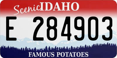 ID license plate E284903