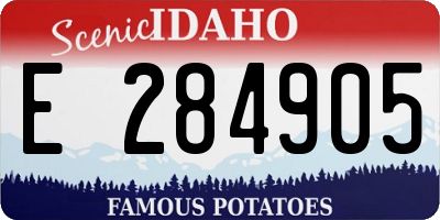 ID license plate E284905