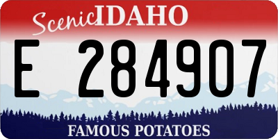 ID license plate E284907