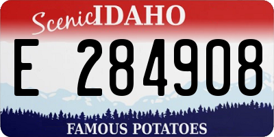 ID license plate E284908