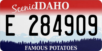 ID license plate E284909