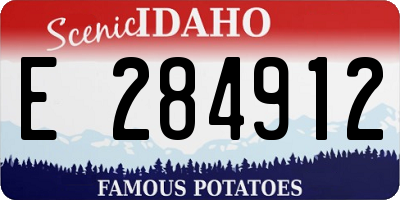 ID license plate E284912