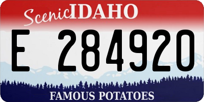 ID license plate E284920