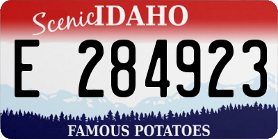 ID license plate E284923